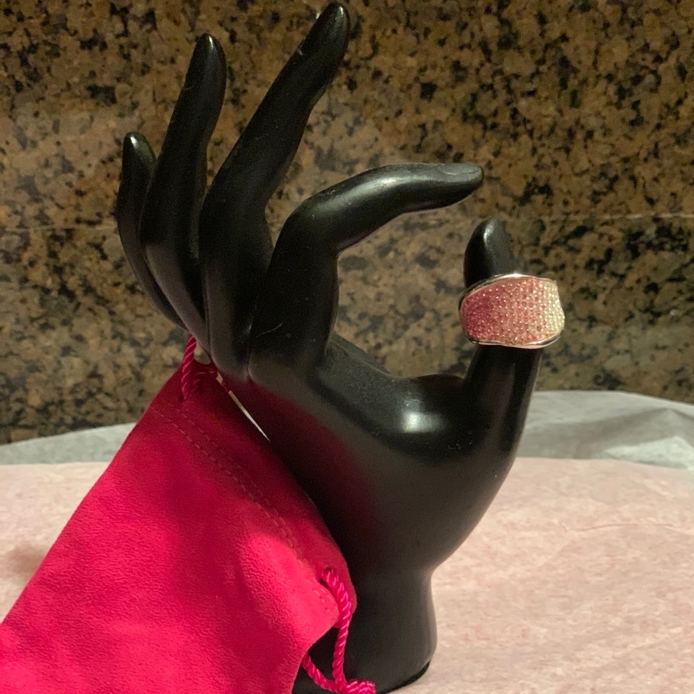 Pink and White Bellarosa crystal ring